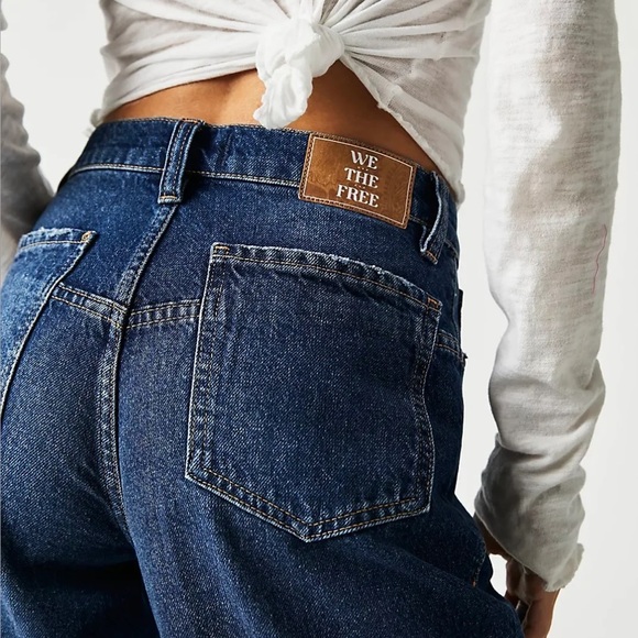 Free People We The Free Tinsley Baggy High Rise Jeans - Picture 3 of 3